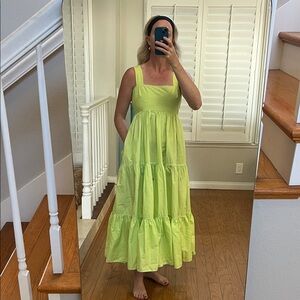 HUNTER BELL Vibrant Green Maxi Dress